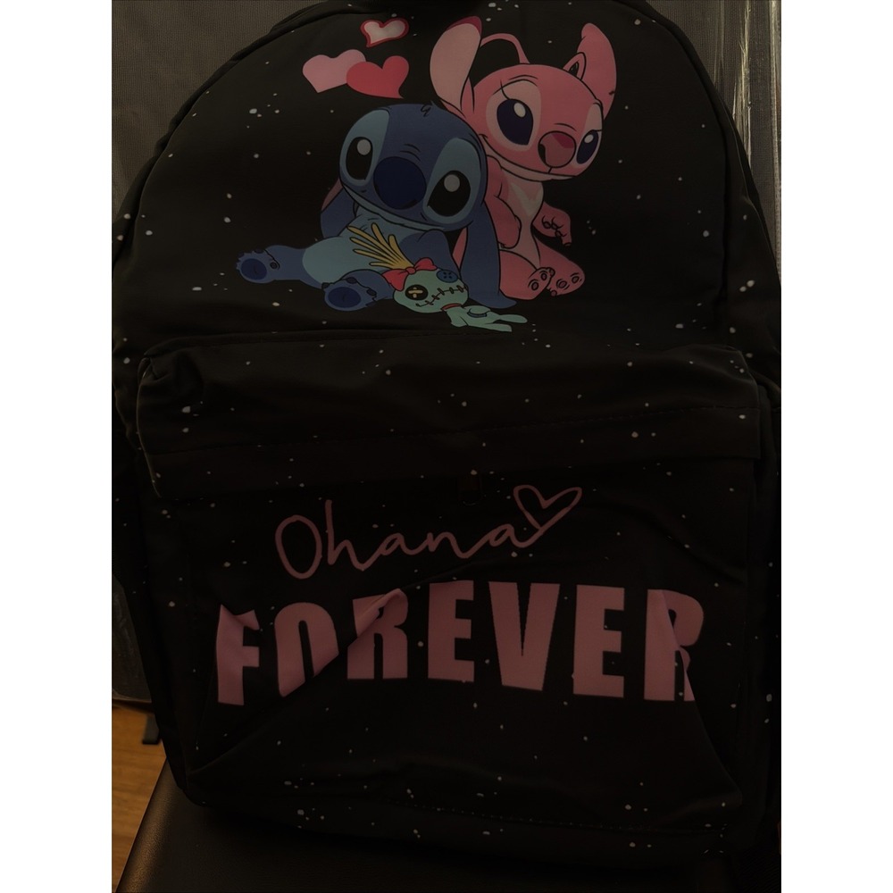 Lilo and Stitch Fashion Ohana Trend Backpack Anime Cosplay Laptop Backpack- New